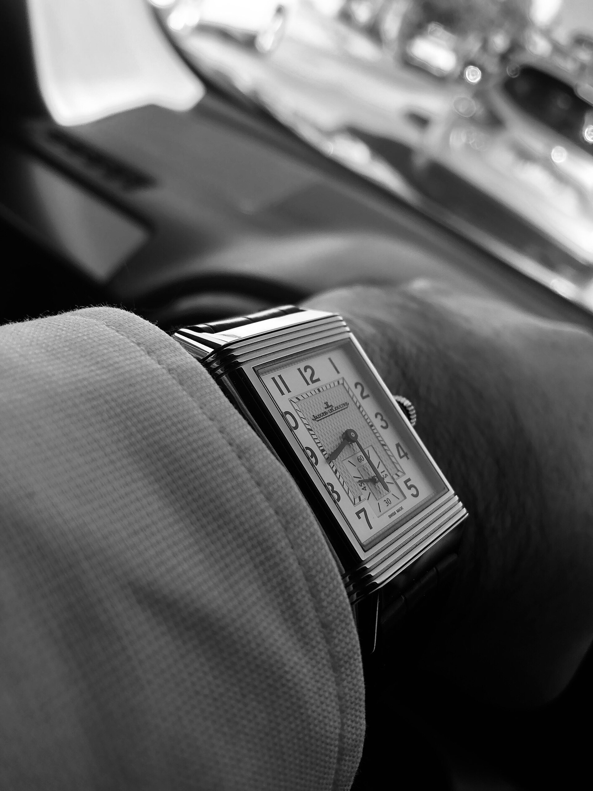 2018 Jaeger-LeCoultre Reverso Classic Medium 40MM Silver Dial Leather Strap (Q2548520)